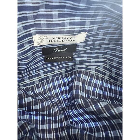 Versace Collection Men’s Button Down Sz 39 Blue - Picture 4 of 6
